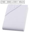 Wasserbett Premium Qualitäts-Jersey Fixleintuch - 100% Baumwolle, weiss, 200x...