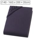 Topper Premium Qualitäts-Jersey Fixleintuch - 100% Baumwolle schwarz 160x200 ...