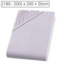 Topper Premium Qualitäts-Jersey Fixleintuch - 100% Baumwolle, silber, 200x200...