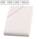 Einzelbett Qualitäts-Jersey Fixleintuch - 100% Baumwolle, Natur, 90-100x200cm...