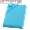 Einzelbett Qualitäts-Jersey Fixleintuch - 100% Baumwolle, türkis, 90-100x200c...