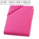 Doppelbett Qualitäts-Jersey Fixleintuch - 100% Baumwolle, magenta - Angenehme...