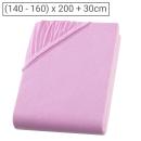 Doppelbett Qualitäts-Jersey Fixleintuch - 100% Baumwolle Öko-Tex - Rosa 160x2...