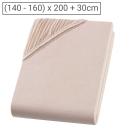 Doppelbett Qualitäts-Jersey Fixleintuch – 100% Baumwolle, beige – 160 x 200 c...