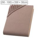 Einzelbett Fixleintuch Premium Qualität – 100% Heavy Jersey Baumwolle Öko-Tex...