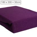 Übergrösse Luxus Frottee Fixleintuch - 180 x 200 cm aubergine - Ideal für gro...