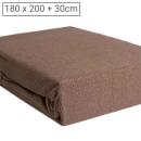 Luxus Frottee Fixleintuch 180x200 cm - warmes Schlafklima - 80% Baumwolle 20%...