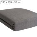 Übergrösse Luxus Frottee Fixleintuch, 80% Baumwolle, 20% Mikrofaser, grau, 18...