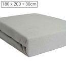 Luxus Frottee Fixleintuch 180x200 cm - warmes Spannbettlaken für Doppelmatrat...