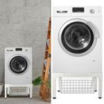 Hochwertiges Untergestell für Waschmaschine/Trockner mit Ablagekorb, bis 200k...