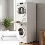 Zwischenbaurahmen mit Auszug (60x60cm, weiss): Metallrahmen für Waschmaschine...