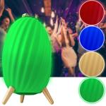 Stilvoller Bluetooth Lautsprecher mit RGB LED, 90W: Farbwechsel, Leder-Optik ...