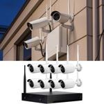 Profi Funk-Überwachungssystem, 8 QHD-2K Kameras & HDD-Rekorder, Tuya App mit ...