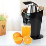 Kraftvolle elektrische Zitruspresse, starke 160 Watt, schwarz, spülmaschinenf...