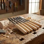 Präzises Holz-Schnitzwerkzeug-Set, gehärtete Klingen, 6-tlg.: für Holzbearbei...