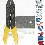 Kabelschuh-Set inkl. Klemmzange - 100-teilig Sortiment - lötfreie elektrische...