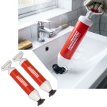 2er-Set Manueller Hochdruck-Abflussreiniger, 48cm, Vakuum-Power, starker Wass...
