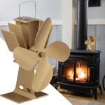 Stromloser Kaminventilator aus Aluminium, 4 Lüfterblätter: Farbe: edle bronze...