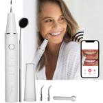 Effektiver Ultraschall-Zahnsteinentferner mit HD-Kamera (weiss): Akku-betrieb...