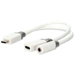 USB-C auf 3,5mm Kopfhörer Adapter - 2 in 1 Typ-C auf Klinke - Gleichzeitiges ...