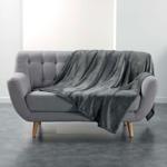 Couchdecke - Weiche Kuscheldecke Grau 180x220 cm - Ideal für Sofa, Schlafzimm...