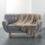 Kuscheldecke 180x220 cm beige - Flauschige Couchdecke für gemütliche Abende &...