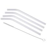 Glas-Strohhalme 4er-Set - wiederverwendbar, spülmaschinenfest & umweltfreundl...