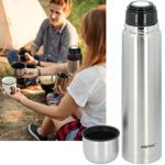 Thermosflasche Edelstahl 1000ml - Hält Heissgetränke 12h warm & Kaltgetränke ...