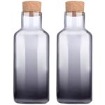 2er-Set Glasflasche mit Korkdeckel - 1,25 Liter Trinkflasche für Limonaden & ...