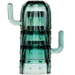 Originelle Kaktus-Henkelgläser, 4er Set, grün, 240 ml, stapelbar, kreative Tr...