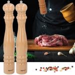 2er-Set XL Salz- und Pfeffermühle 40 cm - Edles Buchenholz Design für Hobby- ...