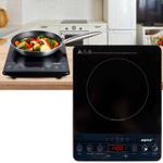 Mobile Induktionskochplatte (2000W, 22cm): Digitales Touchpad, superleicht, i...