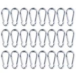 24x Karabinerhaken 5x2,5 cm - Mini-Karabinerhaken Metall Set bis 50kg belastb...