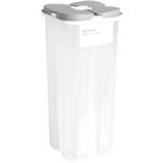 Vorratsdose 3000ml - 4 Fächer mit Deckeln - Ideal für Müsli, Mehl, Reis & Haf...