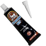 Silikon-Kit 75g Tube - Wasserdichtes Sanitärsilikon weiss zum Abdichten & Ver...