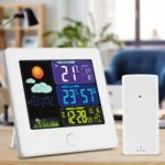 Elegante Funk-Wetterstation (weiss) mit Aussensensor – Thermometer, Hygromete...