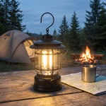 Charmante Retro Camping Lampe USB-aufladbar: Energiesparende & tragbare Zeltl...