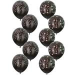 Neonballons 10 Stk. - Leuchten im Dunkeln mit Sternen/Punkten - Witziges Part...
