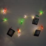 Bilder-Girlande mit 16 LED-Clips - Persönliche Wohnungsdeko für Fotos & Postk...