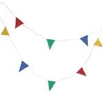 Flaggengirlande LED-Lichter - 10 bunte Flaggen 5m - Partydeko Innen & Aussen ...