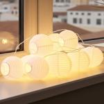Dekorative Lichterkette mit weißen Lampions, 20 LEDs, IP44 – Schaffen Sie ein...