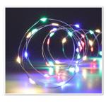 Silberdraht-Lichterkette - 80 bunte LEDs für farbenfrohe Lichteffekte drinnen...