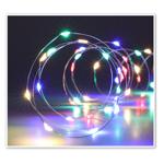 Silberdraht-Lichterkette - 160 bunte LEDs für Innen- & Aussenbereiche - IP44 ...