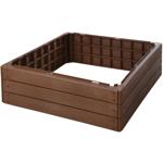 Quadratischer Beetrahmen, robust - braun, 75,6 x 75,6 x 25 cm – langlebige Ga...