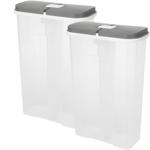 2er-Set Vorratsdose XL - 3550ml Volumen mit 2 getrennten Fächern & Deckeln - ...