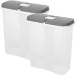 2er-Set Vorratsdose 2850ml - 2 Fächer & individuelle Deckel - Hygienische Auf...