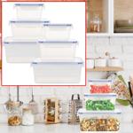 Vorratsboxen 6er-Set transparent - Für Müsli, Mehl, Zucker & Reis - 2x 500, 2...