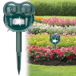 Wirkungsvolle Ultraschall Tierabwehr mit LED-Blitzlicht & PIR-Sensor – 2-in-1...