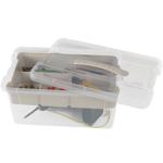 Aufbewahrungsbox mit Organizer, 9 Liter, transparent/grau