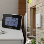 Funk Wetterstation mit Aussensensor, Wettervorhersage & Funkwecker, kabellos,...